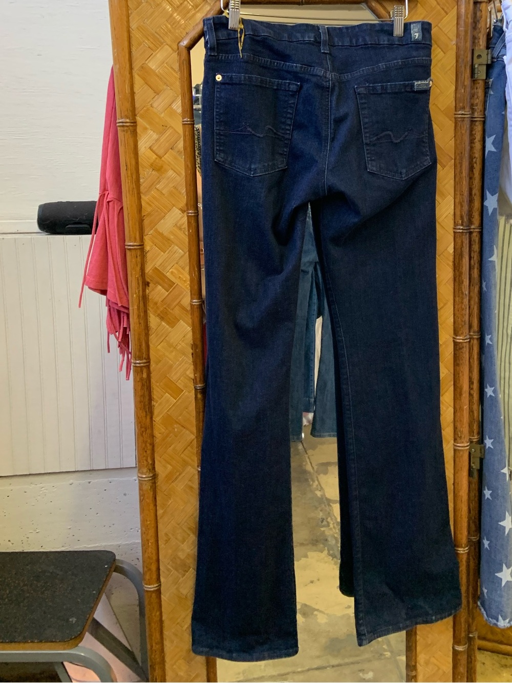 7 For All Mankind Dark Indigo Flare Jeans